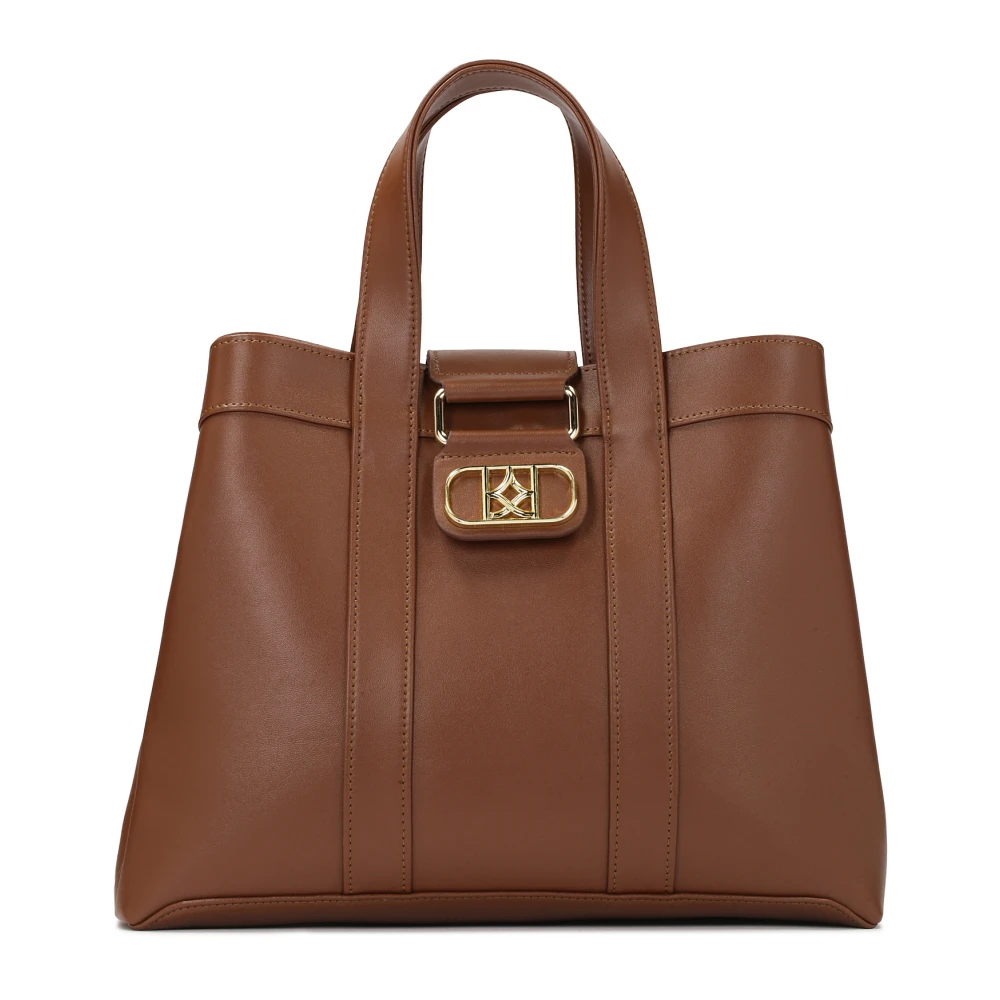 Kazar Bruine handtas met elegante sluiting Brown Dames