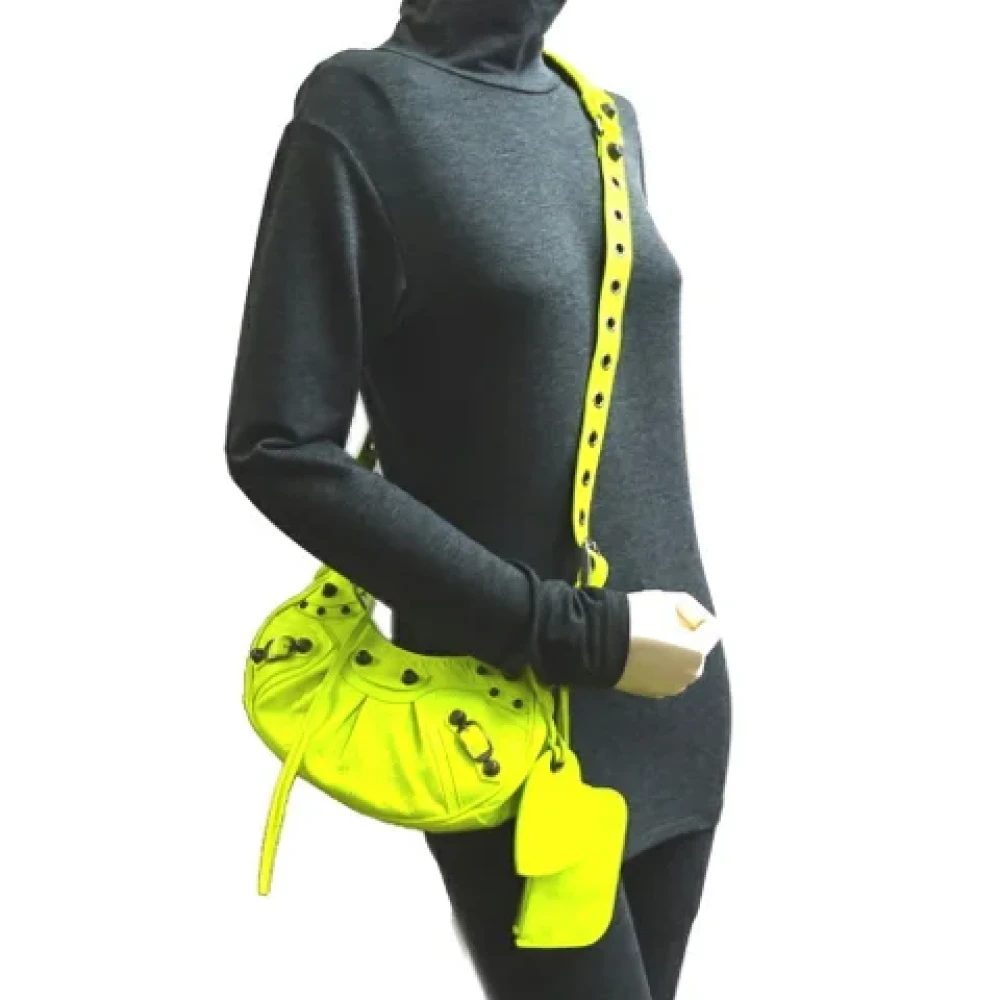 Balenciaga Vintage Pre-owned Leather shoulder-bags Green Dames