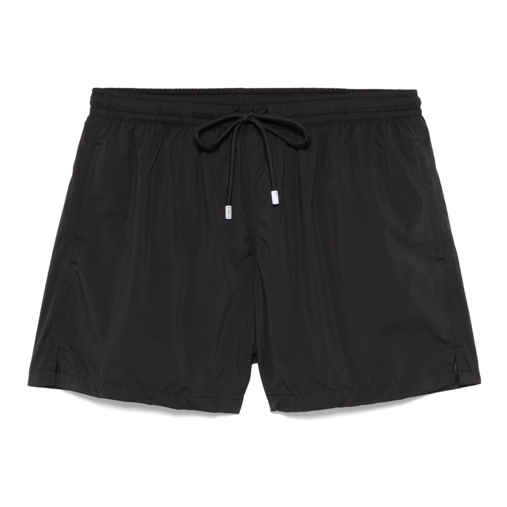 Fedeli Polyester Badshorts med Elastiskt Bälte Black, Herr