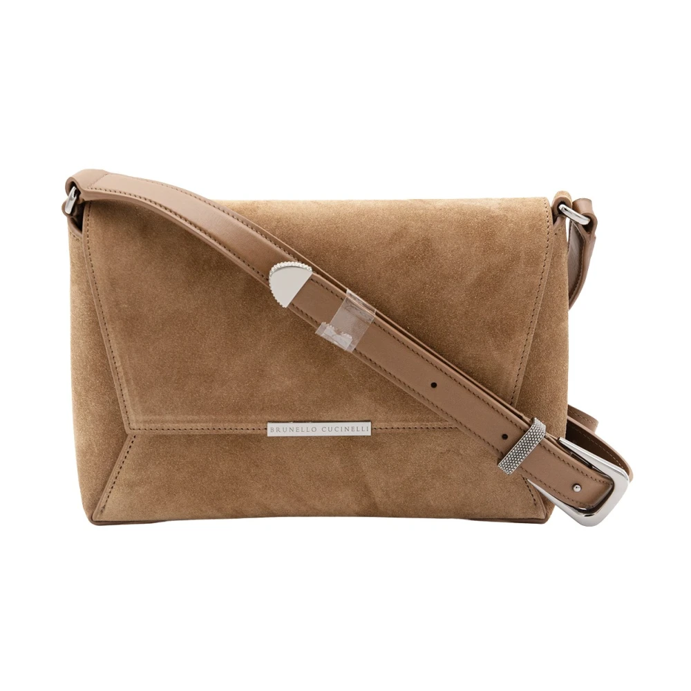 BRUNELLO CUCINELLI Bruin Leren Schoudertas Brown Dames