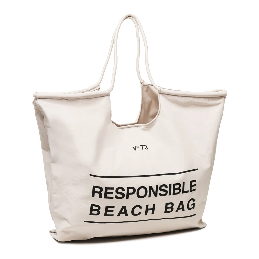 V73 Witte Polyester Schoudertas met Logo White Dames