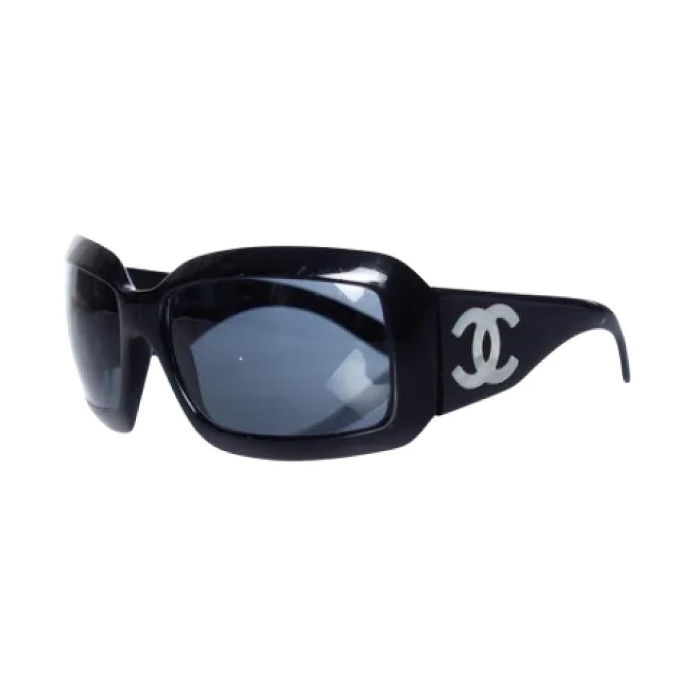 Chanel Vintage Pre-owned Plastic sunglasses Black Dames