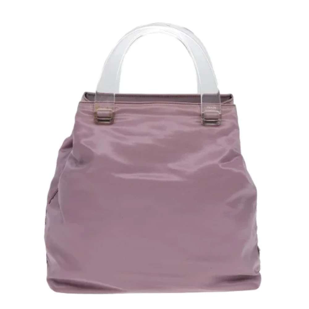Prada Vintage Pre-owned Nylon handbags Pink Dames