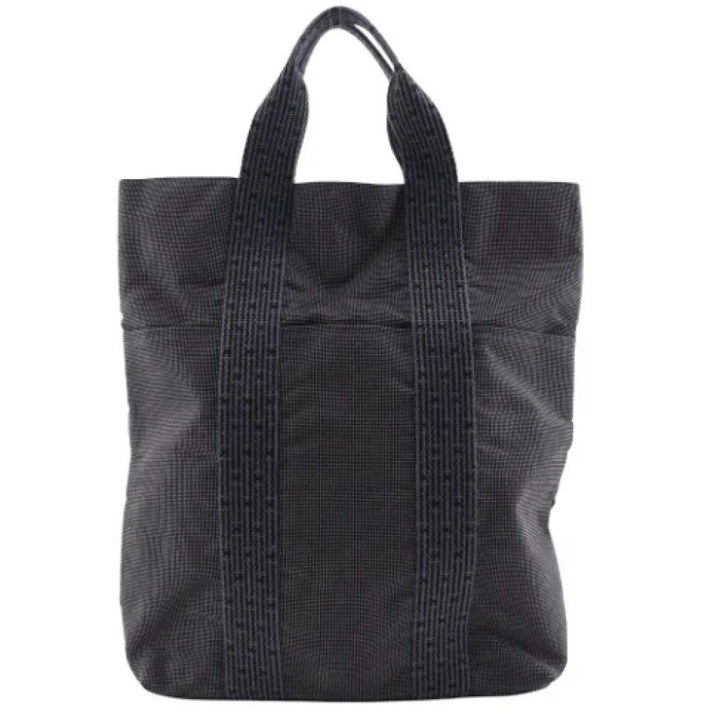 Hermès Vintage Pre-owned Canvas handbags Gray Dames