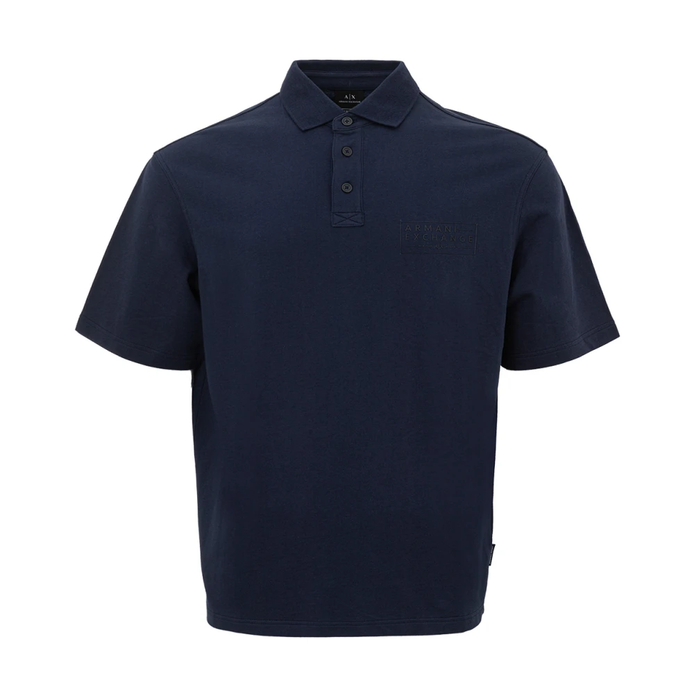 Armani Exchange Polo Shirts Blue Heren