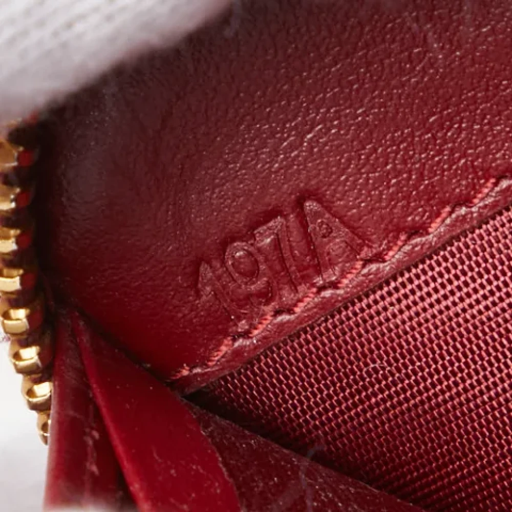 Prada Vintage Pre-owned Leather wallets Red Dames