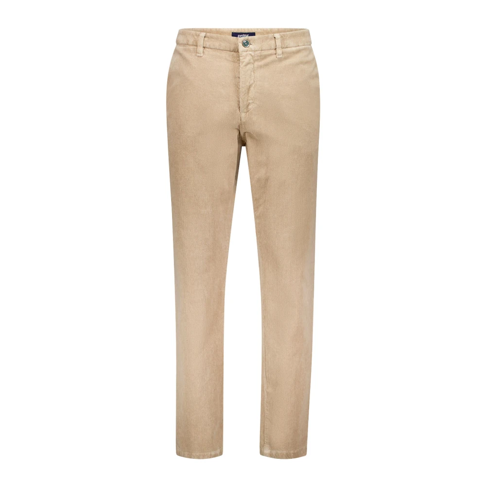 Gardeur Beige Katoenen Broek Beige Heren