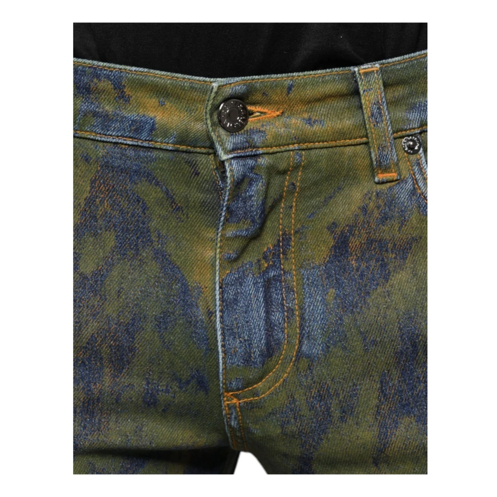 Dolce & Gabbana Blauwe Tie Dye Slim Fit Jeans Blue Heren