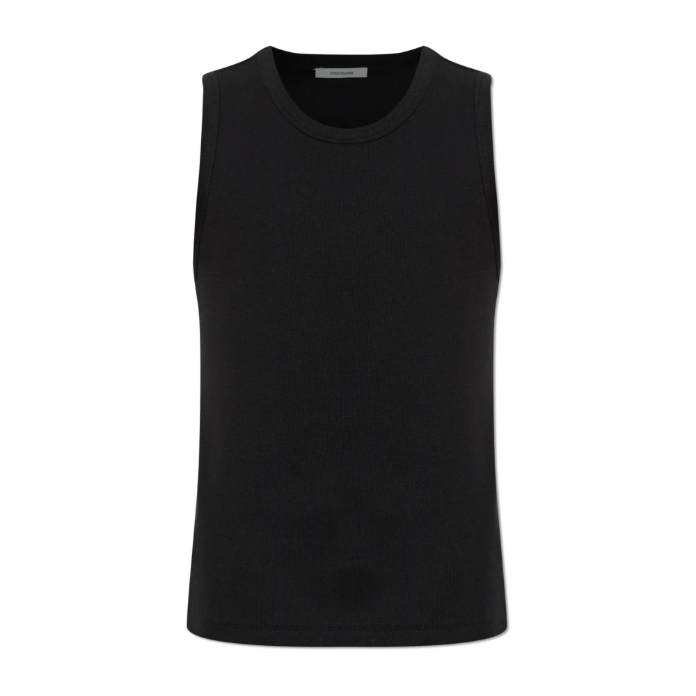 Entire Studios Unisex Svart Toppar L, Bomull, Ribbad Tank Top