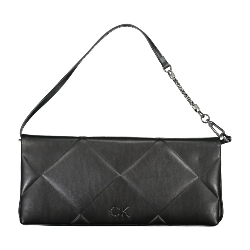 Calvin Klein Zwarte Schoudertas met Afneembare Handvat Black Dames