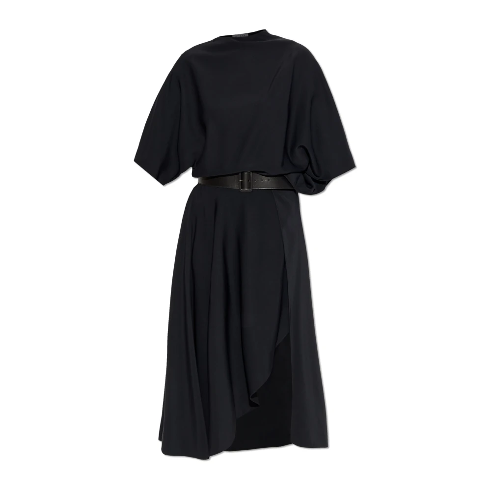 Alaïa Jurk met draperie Black Dames