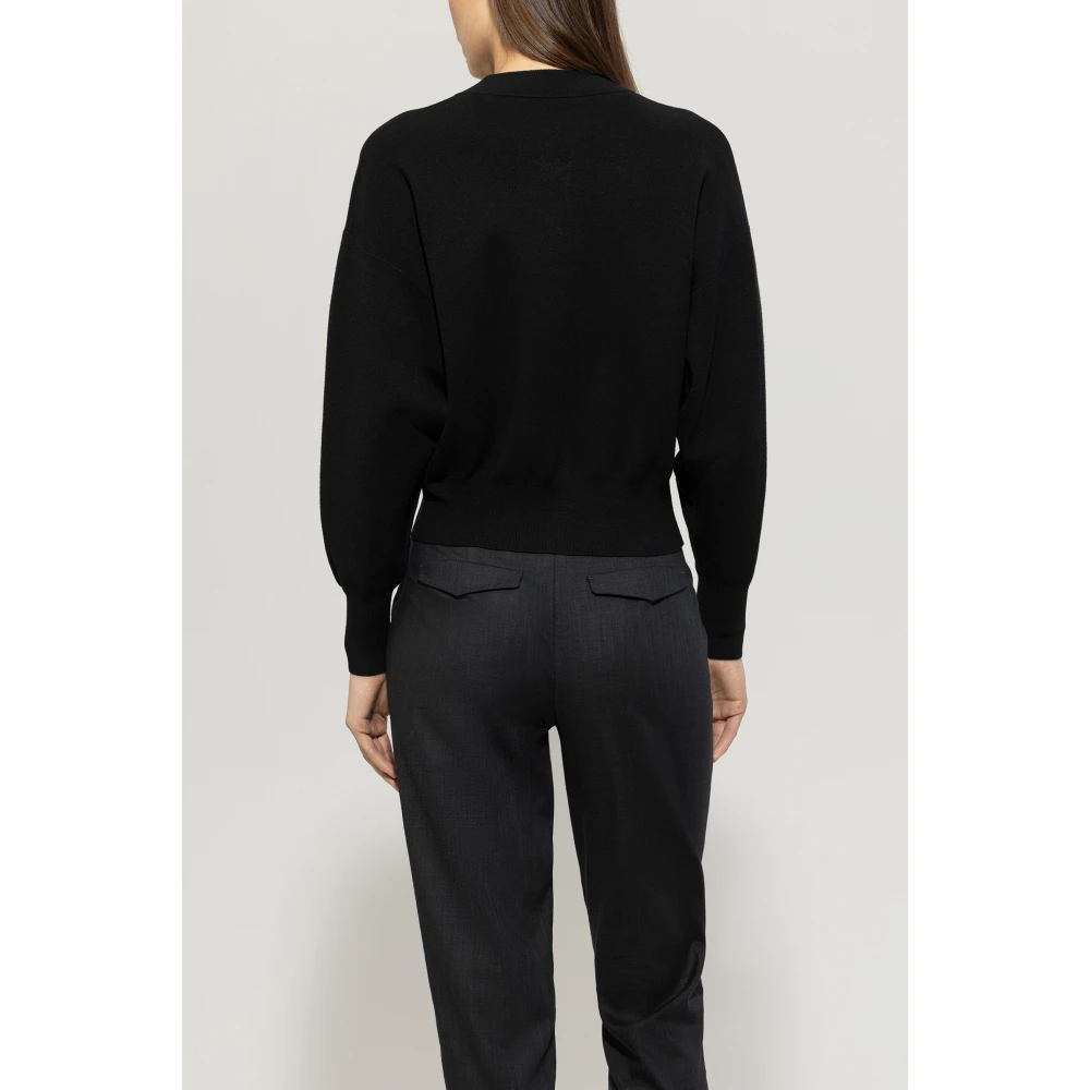 LUISA CERANO Elegante Blouson Style Gebreid Jack Black Dames