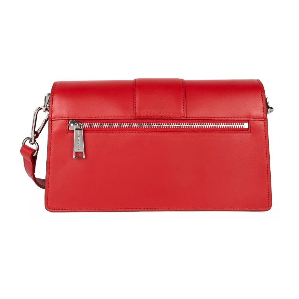 Lancaster Klep Crossbody Tas met Metalen Sluiting Red Dames