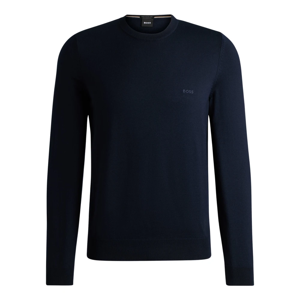 Hugo Boss Blauwe Crew Neck Sweater Blue Heren