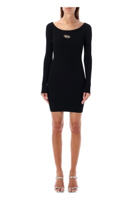 black-ribbed-mini-dress-with-oval-cut-out