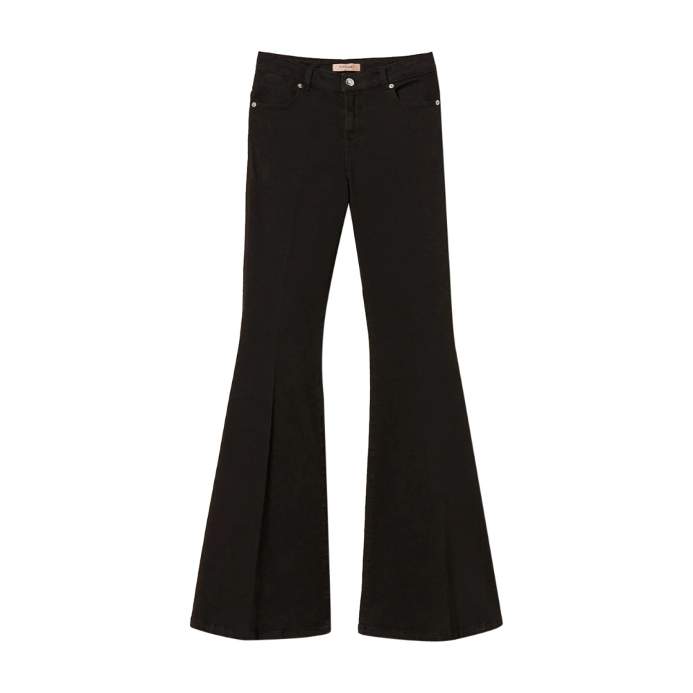 Twinset Women's Black Flared Trousers - Flare Jeans - W28 - Jeans
