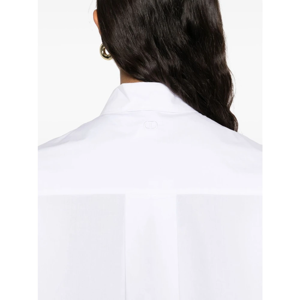 Twinset Witte Katoenen Overhemd Stijlvolle Pasvorm White Dames