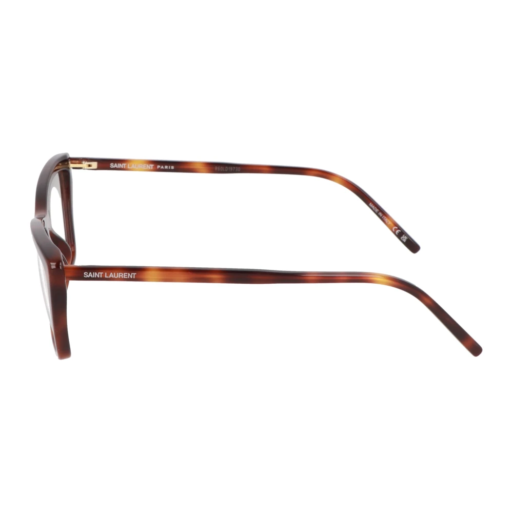 Saint Laurent Onregelmatige Vorm Acetaat Bril Brown Unisex