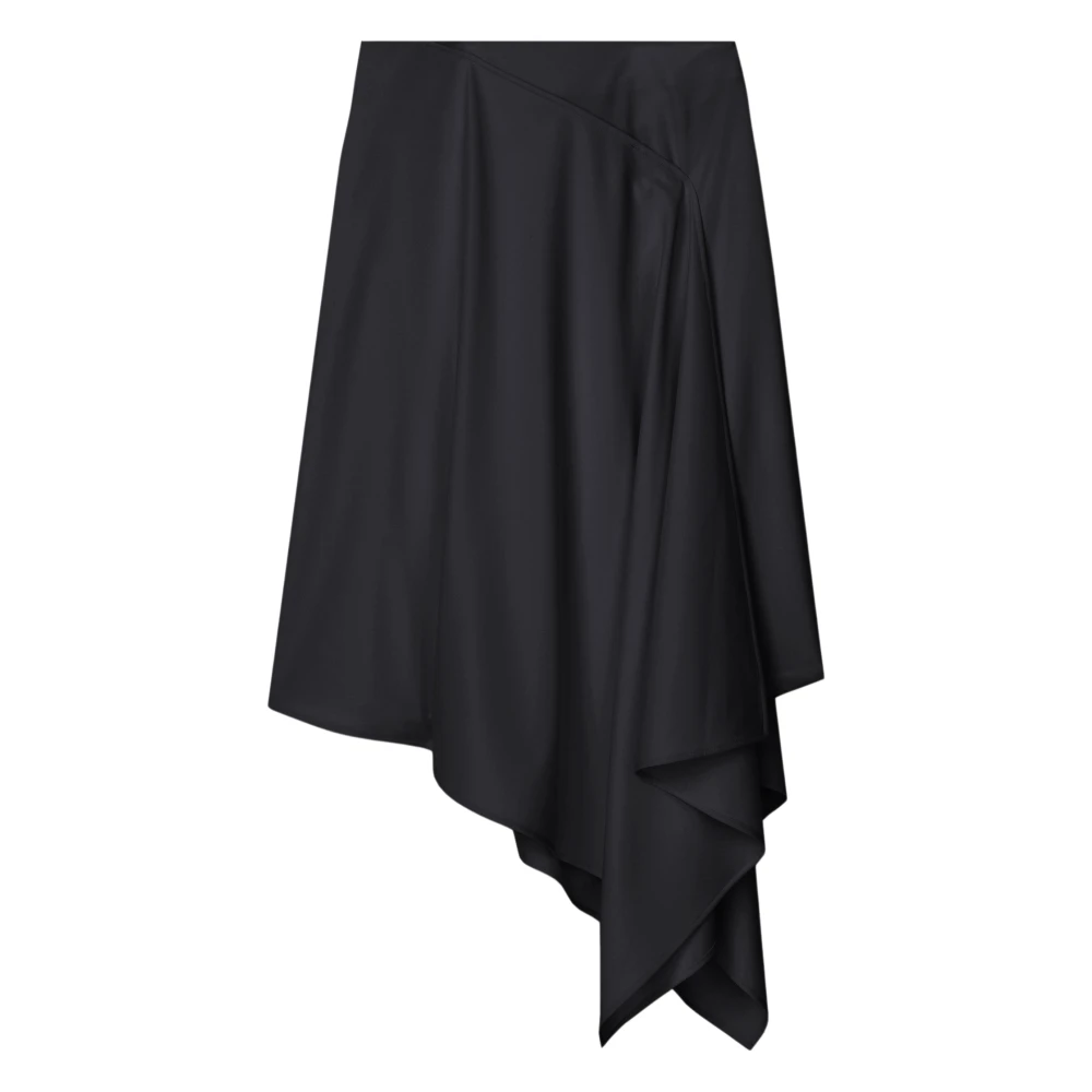 Aeron Femme Noir Jupes, Taille: 42 Fr Jupe Midi Asymétrique