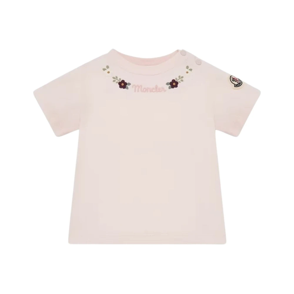 Moncler Enfant Baby Floral T Shirt Size: 3Y- Colour: Pink - Unisex - Kids Short Sleeve T-Shirts - Pink - 2 Y | 92 Cm - Kids - Image 1