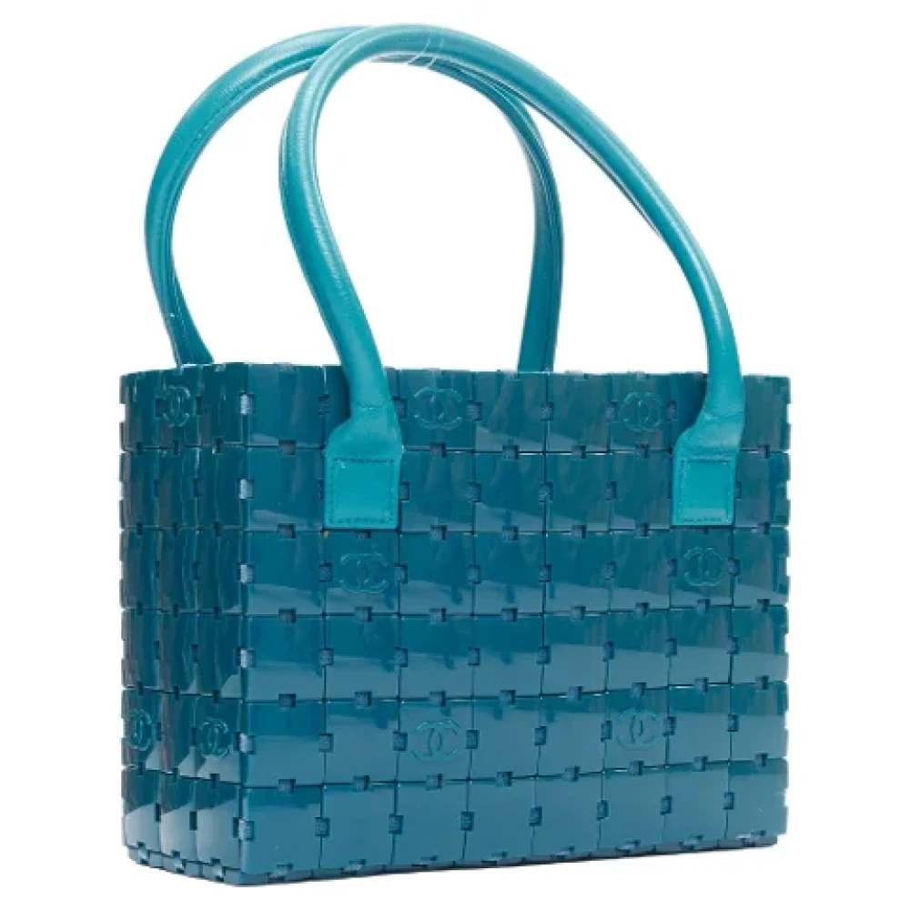 Chanel Vintage Pre-owned Leather totes Blue Dames