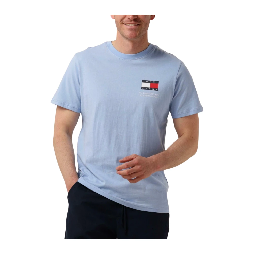 Tommy Jeans Heren Polo & T-shirts Slim Essential Flag Tee Blue Heren