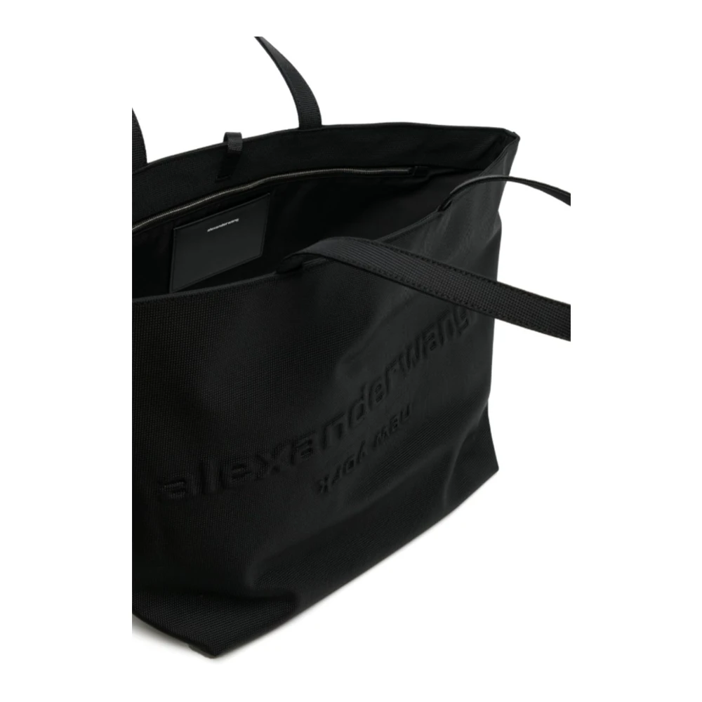 alexander wang Geëmbosseerd Logo Zwarte Schoudertas Black Dames