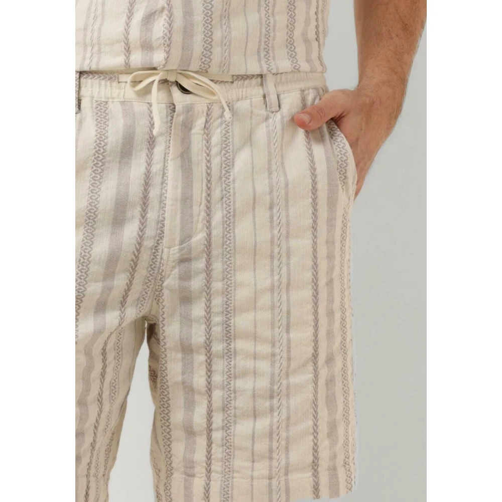 Anerkjendt Beige Elastische Katoenen Shorts voor Zomer Beige Heren