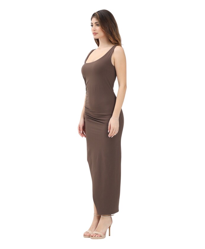 robe-midi-marron-collection-essential