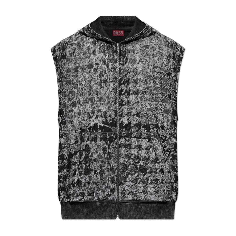 Diesel Mannelijk Grijs Jassen Heren, S, Katoen, S-Melchor Vest