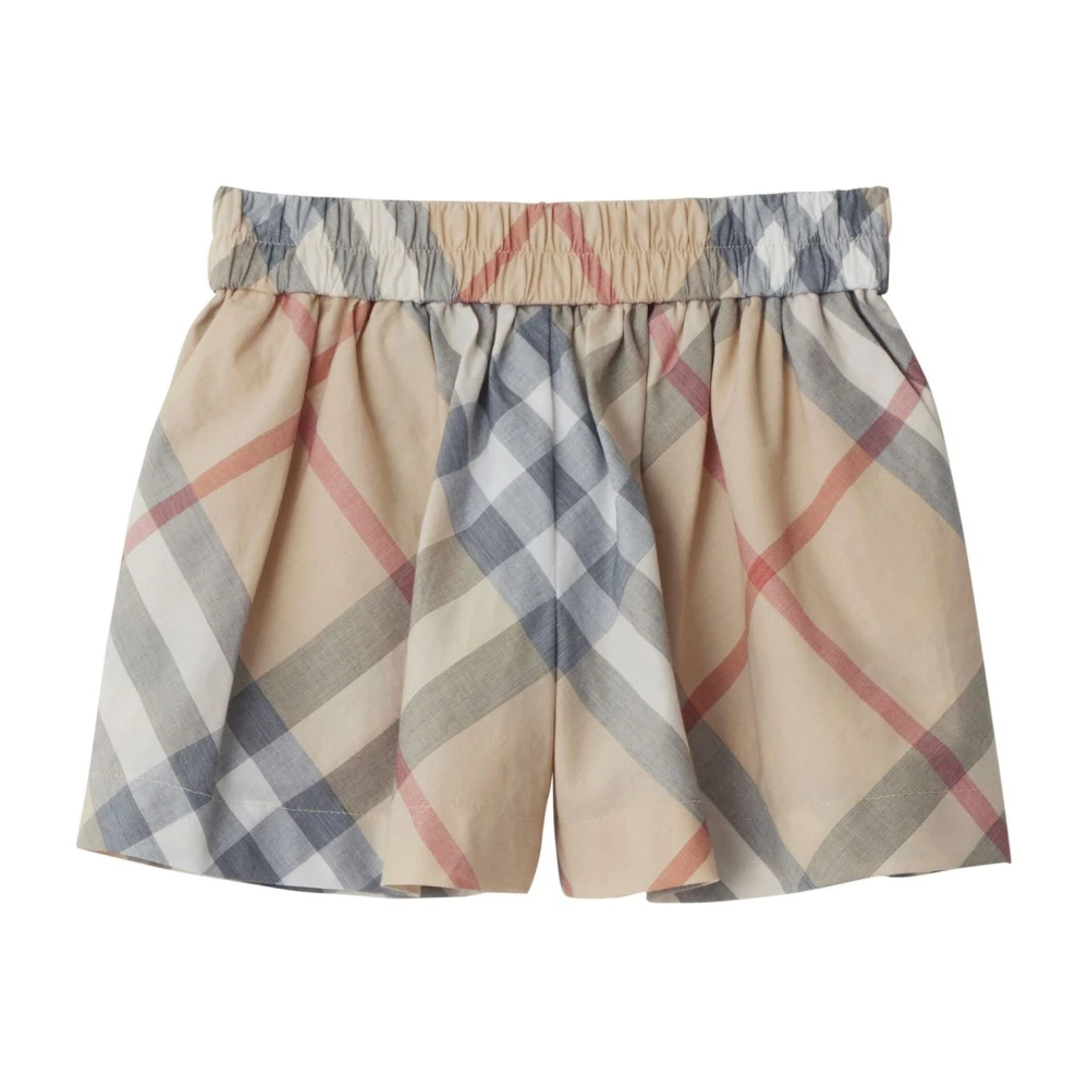 Burberry Barn Grå Shorts med Kontrolldetaljer Multicolor, Unisex