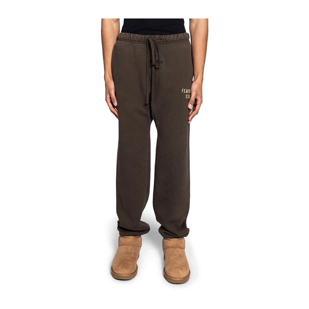 Fear Of God Bruine Fleece Sweatpants Essentials Brown Heren