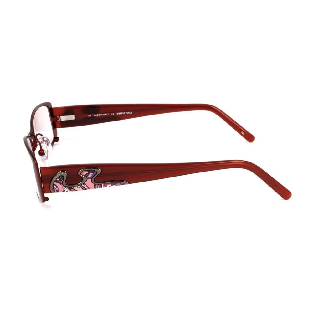 EMILIO PUCCI Luxe Ruby Metalen Frame Bril Red Dames