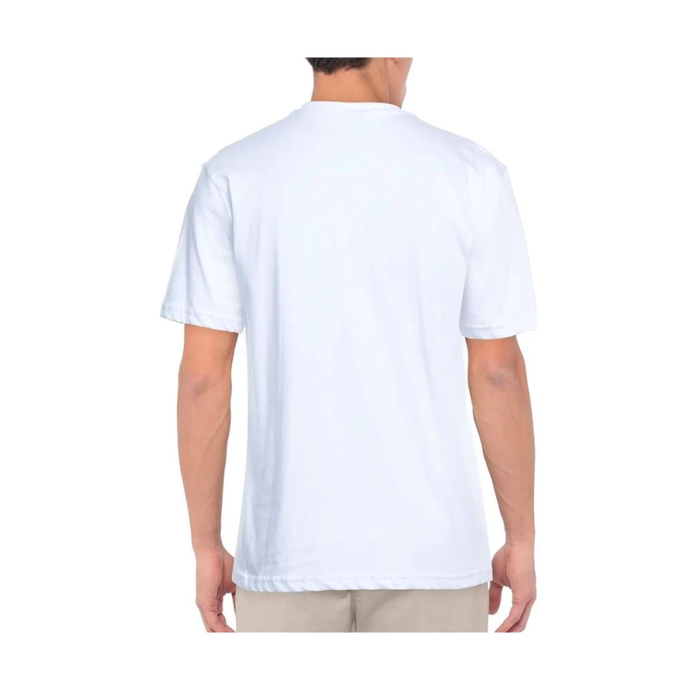 North Sails Knapperig Wit Logo Katoenen T-Shirt White Heren