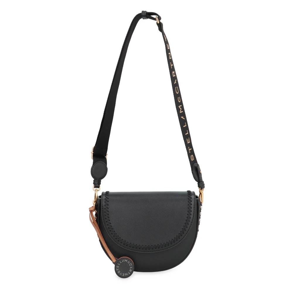 Stella Mccartney Vegan leren schoudertas met ketting Black Dames