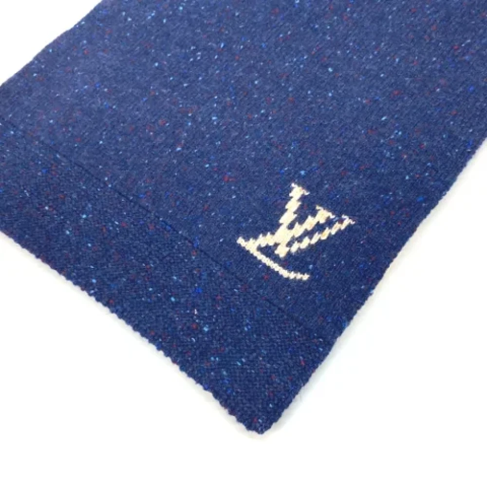 Louis Vuitton Vintage Pre-owned Fabric scarves Blue Dames