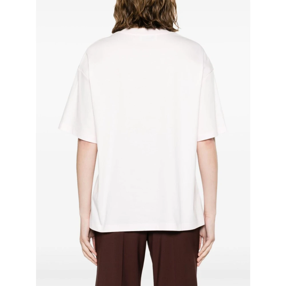 Lanvin Zachte Jersey Logo T-shirts en Polos Pink Dames