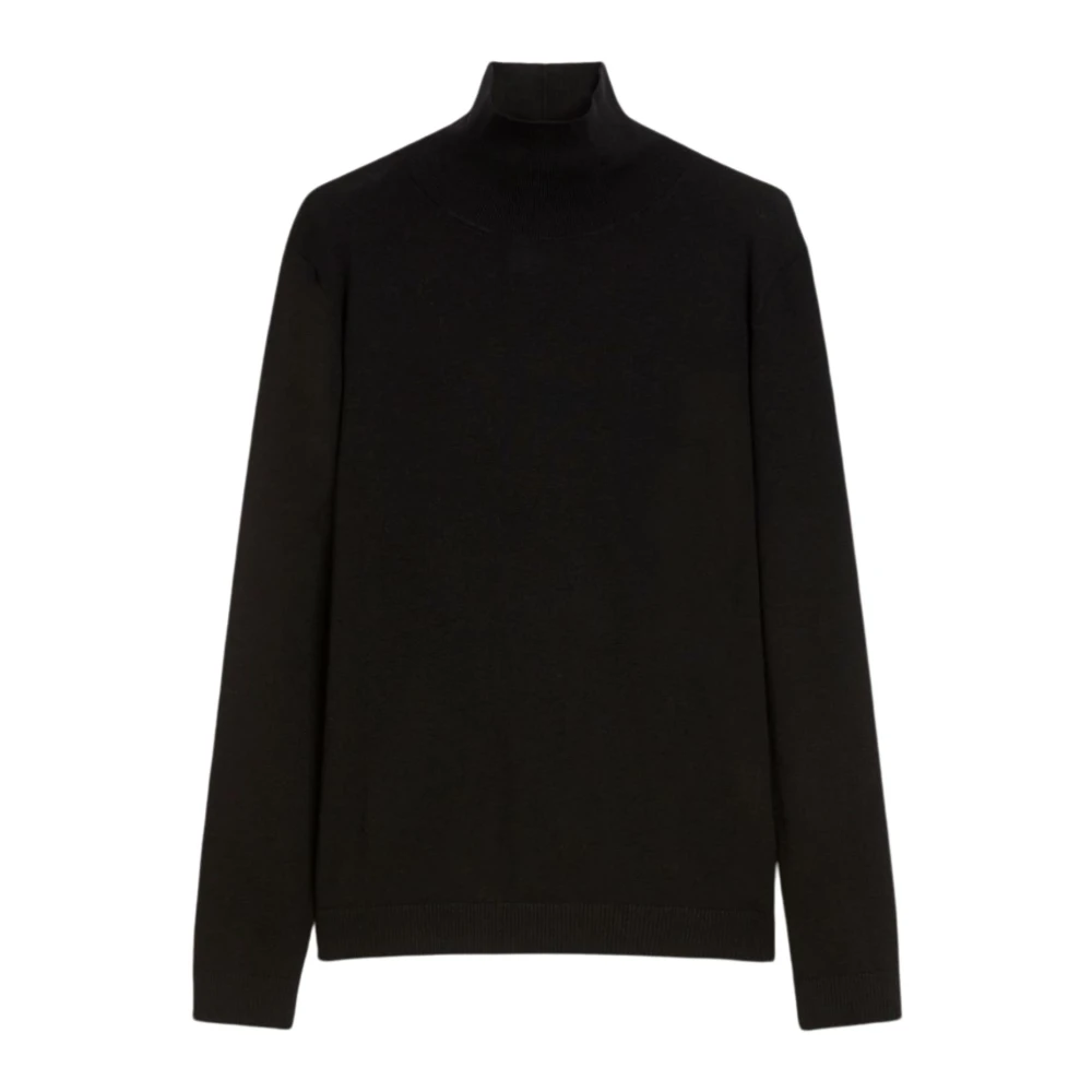 Max Mara Weekend Zwarte zijden en wollen trui Black Dames