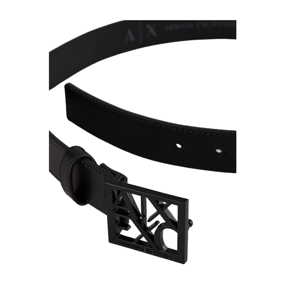 Armani Exchange Zwarte riemen voor sportieve dagkleding Black Dames