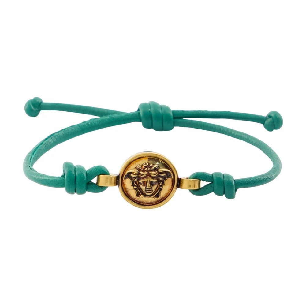 Versace Donna Verde - Bracciale In Pelle Medusa - Accessories - One Size