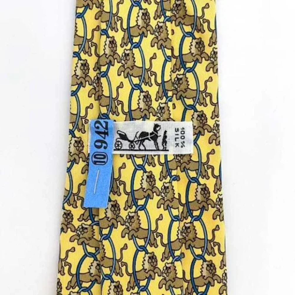 Hermès Vintage Pre-owned Silk home-office Yellow Heren