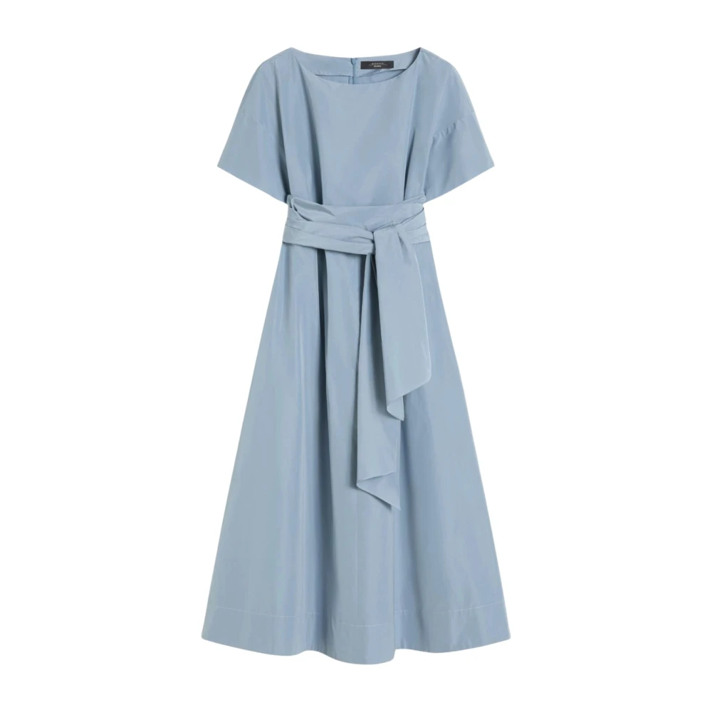 Weekend Max Mara Vrouw Blauw Kleedjes Dames, M, Flared Midi Dress