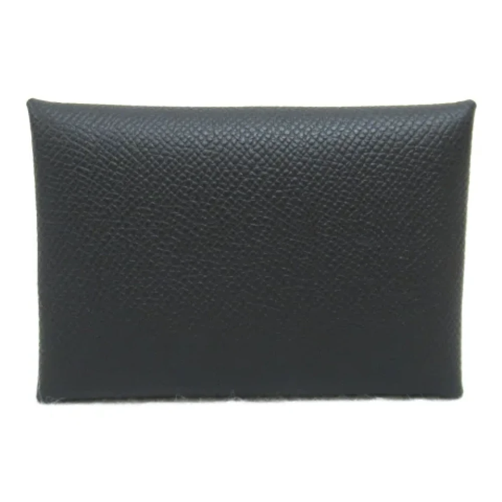 Hermès Vintage Pre-owned Leather wallets Black Dames