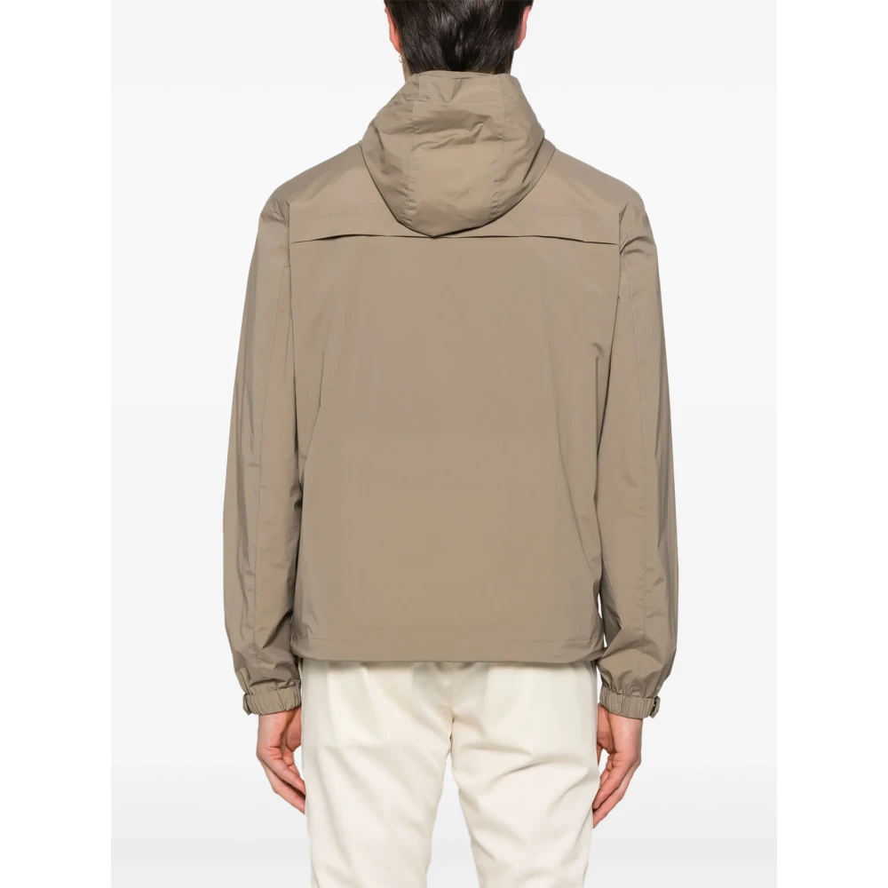 Corneliani Ritssluiting Hooded Jacket Beige Heren