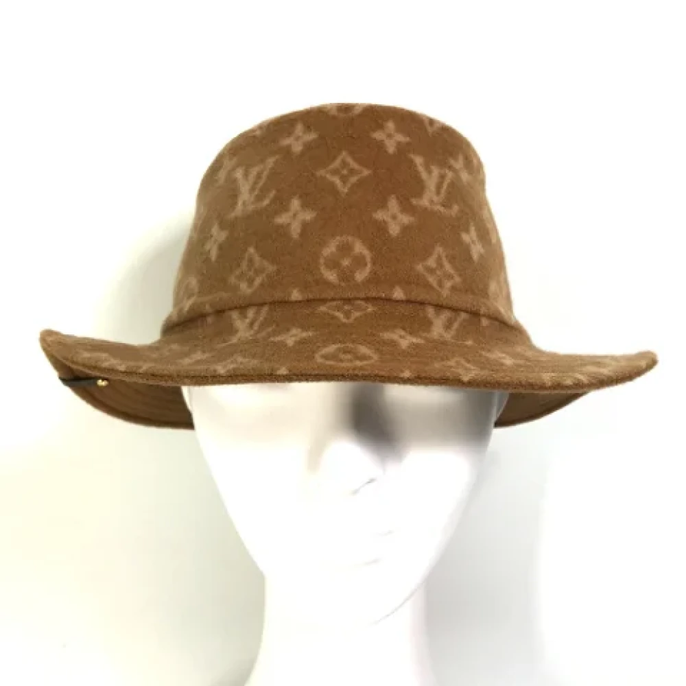 Louis Vuitton Vintage Pre-owned Wool hats Brown Dames
