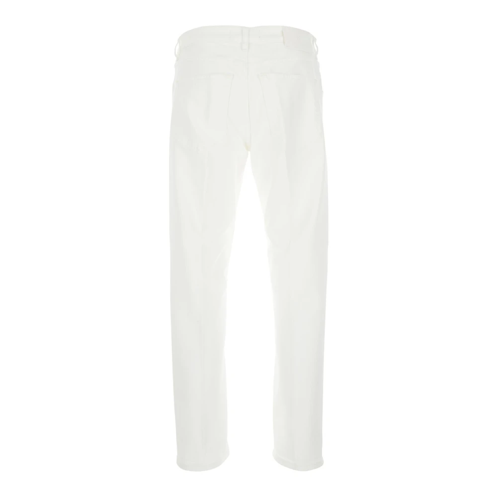 PT Torino Witte katoenen vijf zak jeans met logopatch White Heren