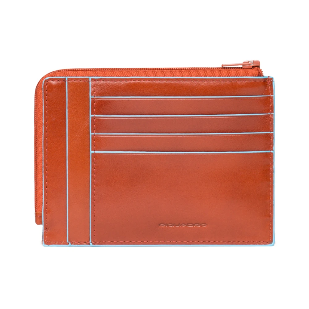 Piquadro Mannelijk Bruin Accessoires Heren, One Size, Leer, Blue Square Kaarthouder