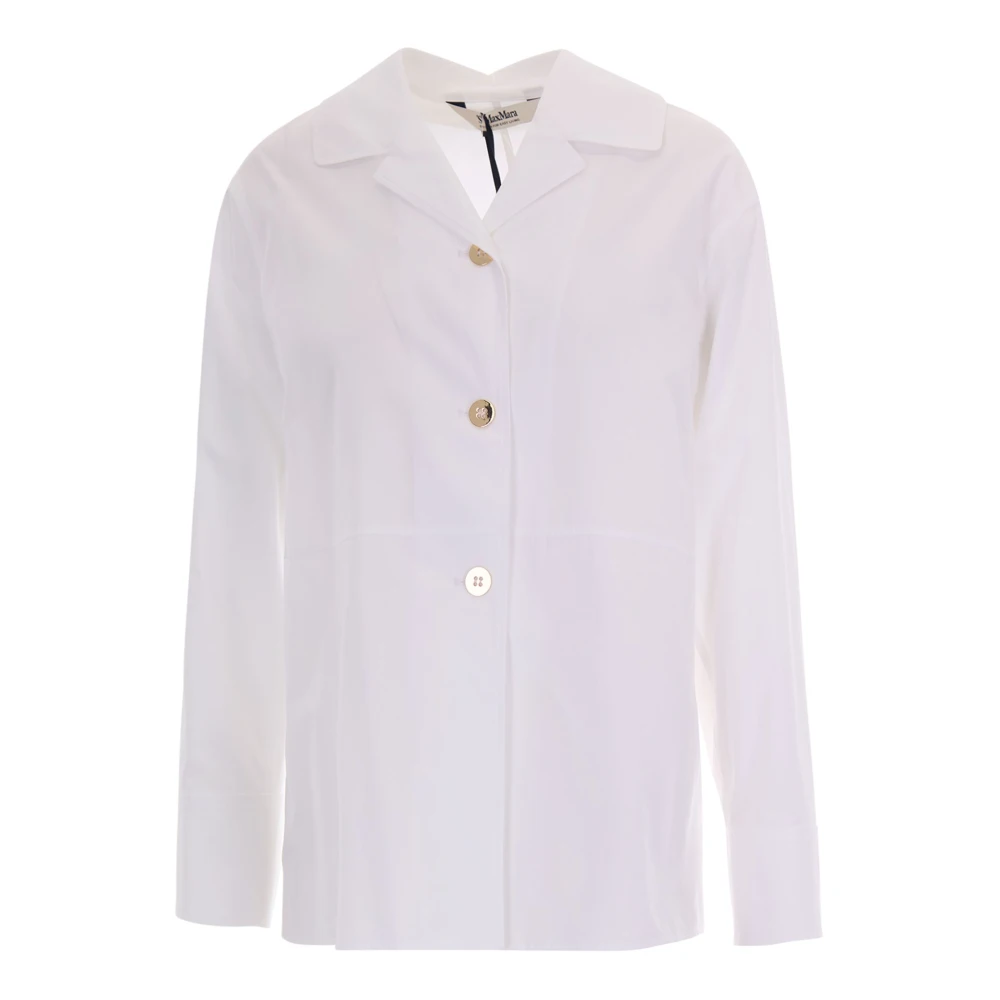 Max Mara Studio White Shirts, Female, Xs, Gentile Poplin Shirt