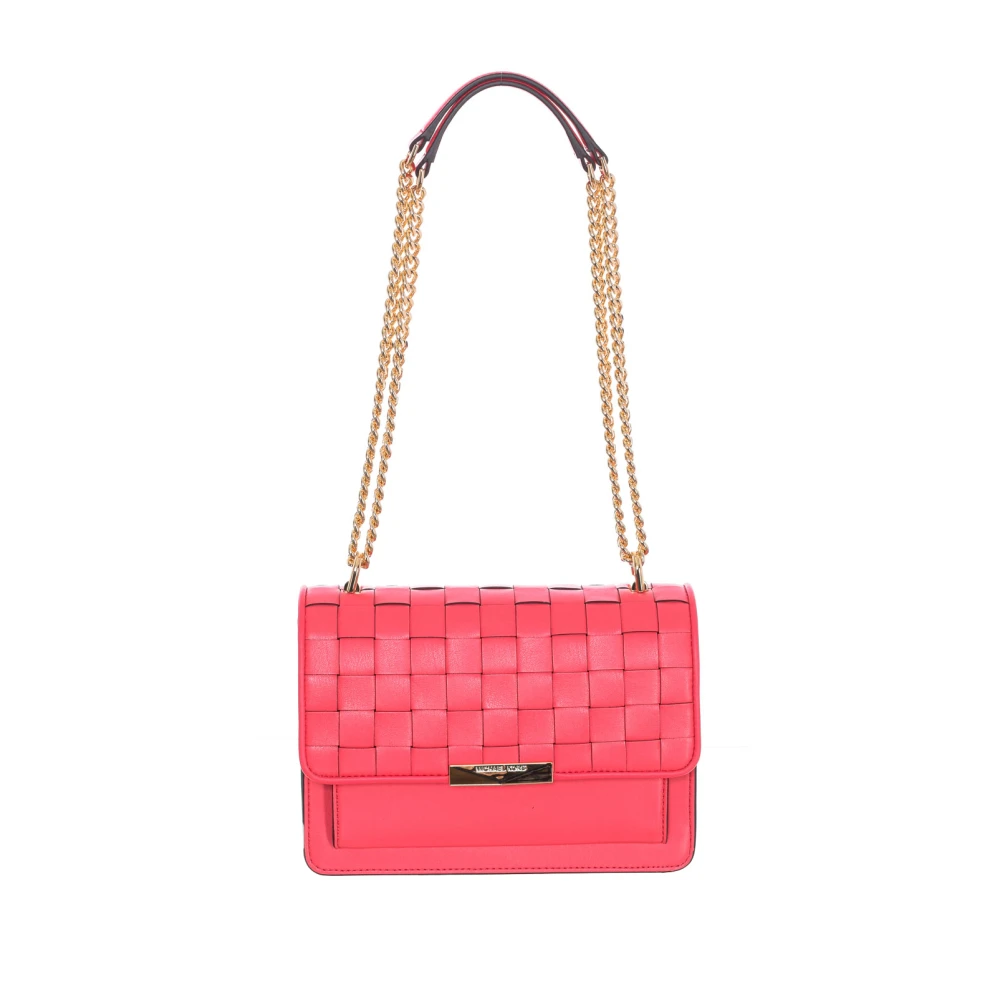 Michael Kors Women's Pink Flap Shoulder Bag With Magnetic Closure