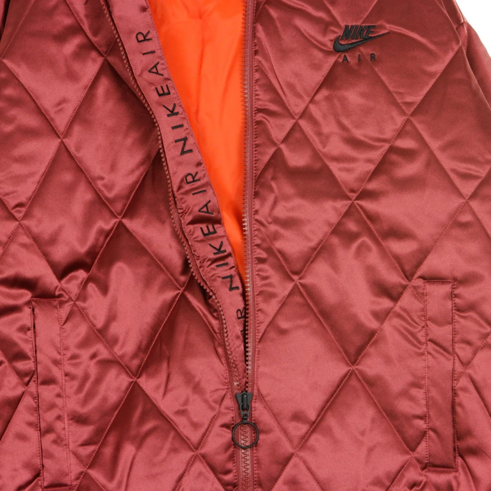 Nike Dames Bomberjack in Satijn Red Dames